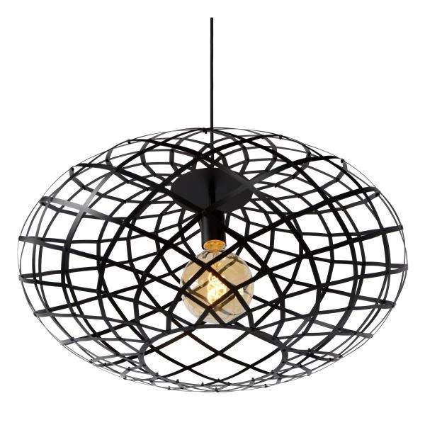 Lucide WOLFRAM - Pendelleuchten - Ø 65 cm - 1xE27 - Schwarz - detail 5